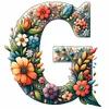 Diamond Painting-DIY Full Round Flowery Letter