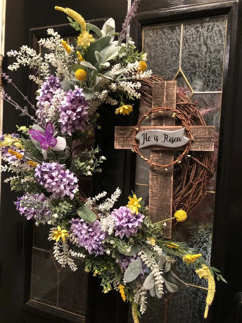 2022 New Easter Decoration - Purple Hyacinth wreath