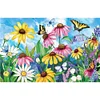 Fleurs Papillon-Perce Ronde Peinture Diamant-60 * 40CM (Grande Taille)
