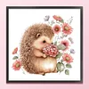 Hedgehog And Flower-11CT Stamped Cross Stitch 40*40cm/15.75*15.75in