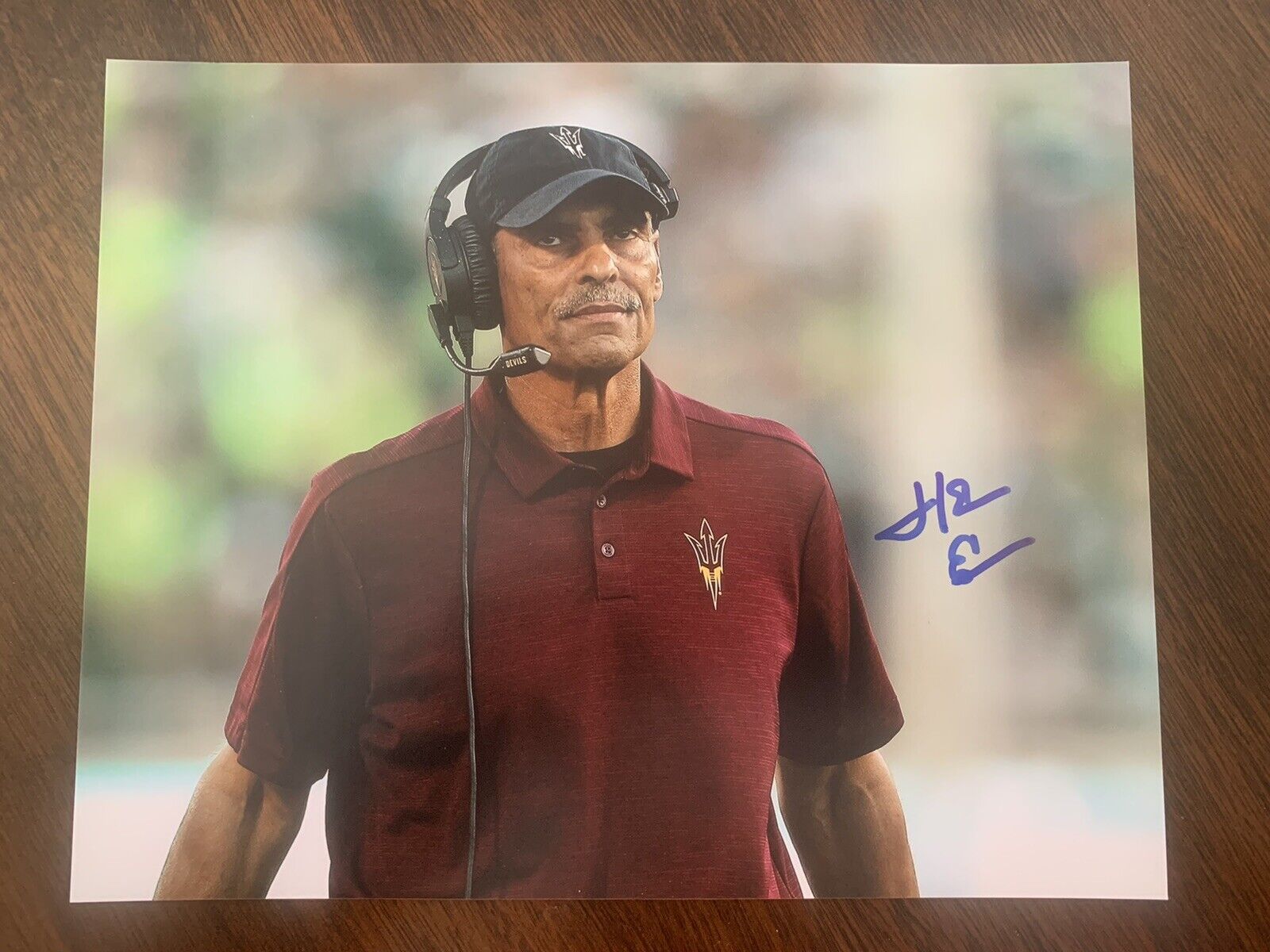 HERM EDWARDS Signed 8x10 Photo Poster painting Arizona State University Coach Autographed ASU