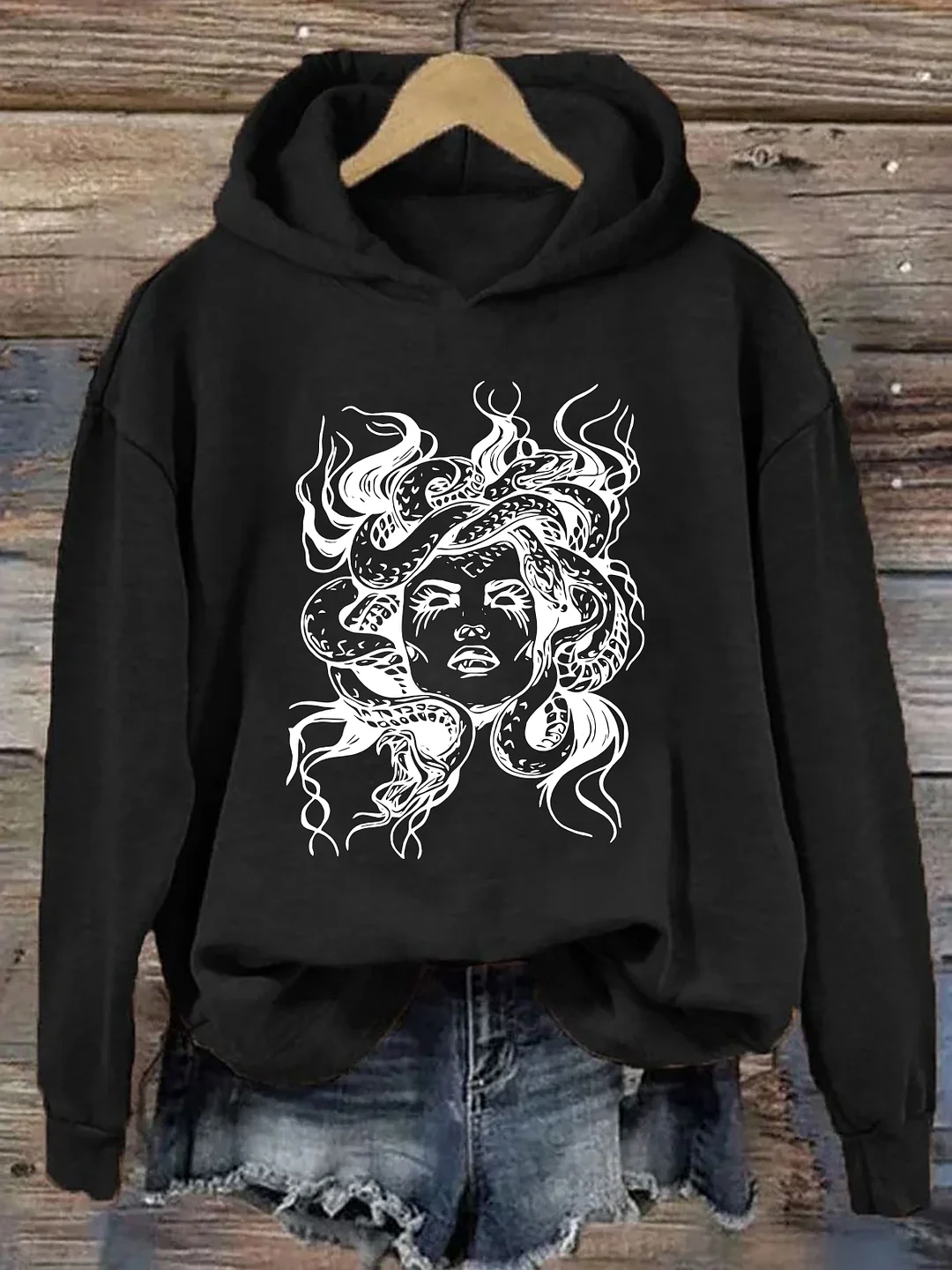 Medusa Snake Face Hoodie