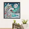 Wolf - speziell geformte Diamantmalerei - 30*30cm