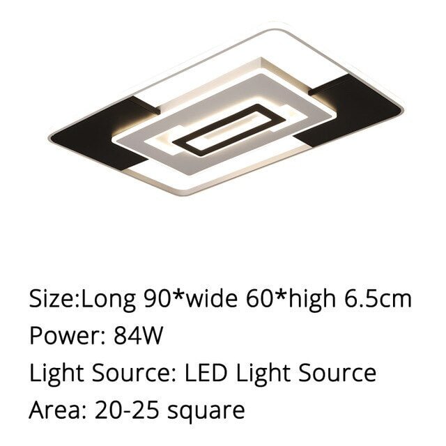 Luminaires Modern Led Ceiling Light For Home Living Room Bedroom Dining Room Light Fixture White And black  Ceiling Lamp