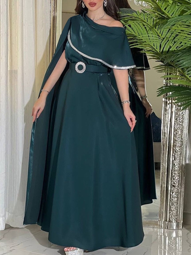 Elegant Slim Fit Evening Robe Dress with Belt | Oxredo Shop Ramadan Sale