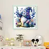 Flower Gnome-11CT Stamped Cross Stitch 45*45cm/17.72*17.72in tapestrymarket