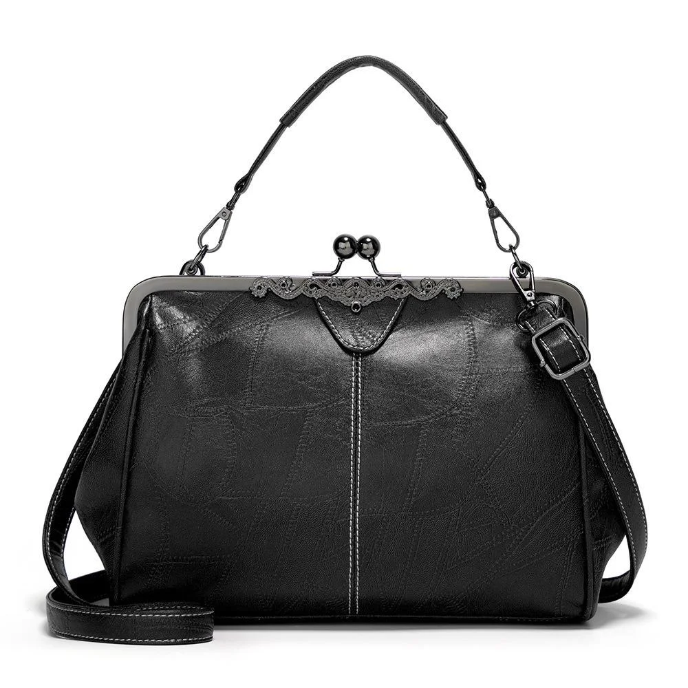 Ladies vintage leather diagonal bag handbag