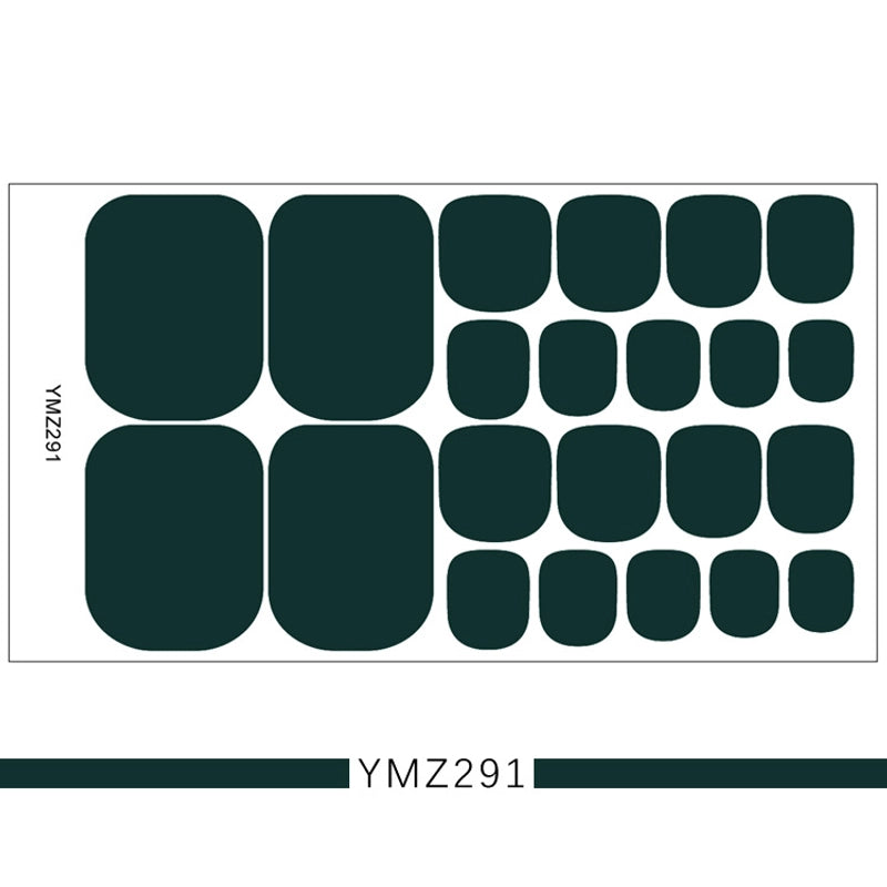 Foot Stickers Nail Stickers Full Solid Color 3d Toenail Stickers Patch