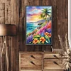 (40*60cm)Seaside Coconut Trees Flowers - Full Round Drill Diamond Painting