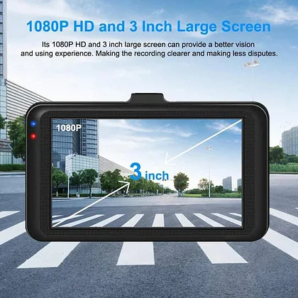 Black King Kong 3-inch screen driving recorder HD 1080P front and rear video tape reversing image parking monitoring