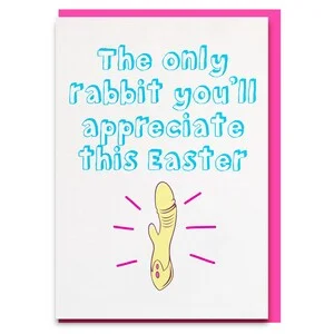 pornhint Pornhint Funny easter card for best friend, cheeky easter card for her, rude easter card for girlfriend, wife, rabbit vibrator easter card