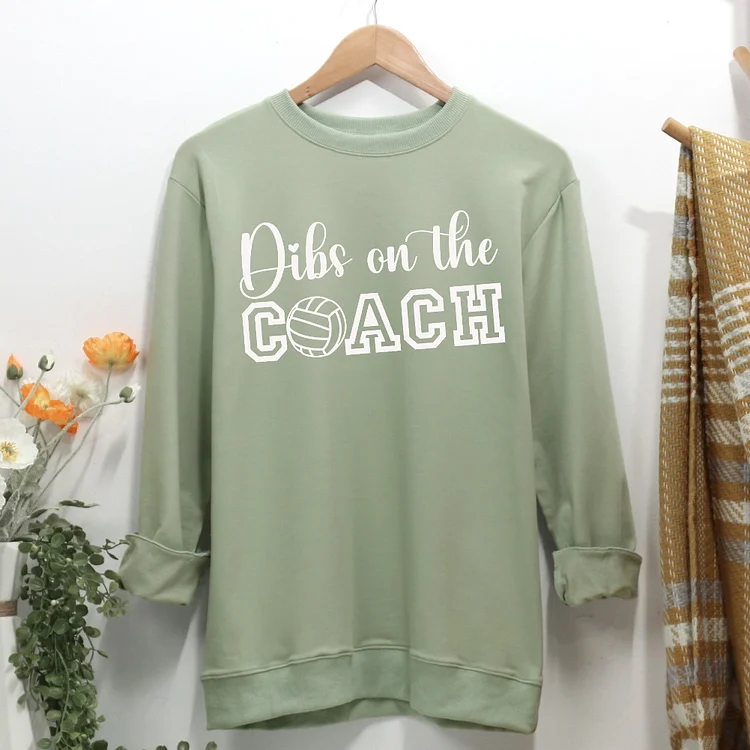 Dibs on the coach  Volleyball Women Casual Sweatshirt-Annaletters