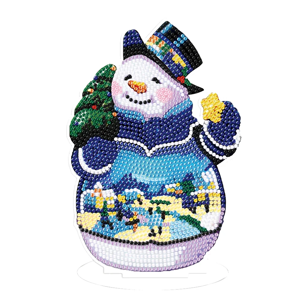 5D DIY Table Top Diamond Painting Decor Christmas Decor (Scenery Snowman)