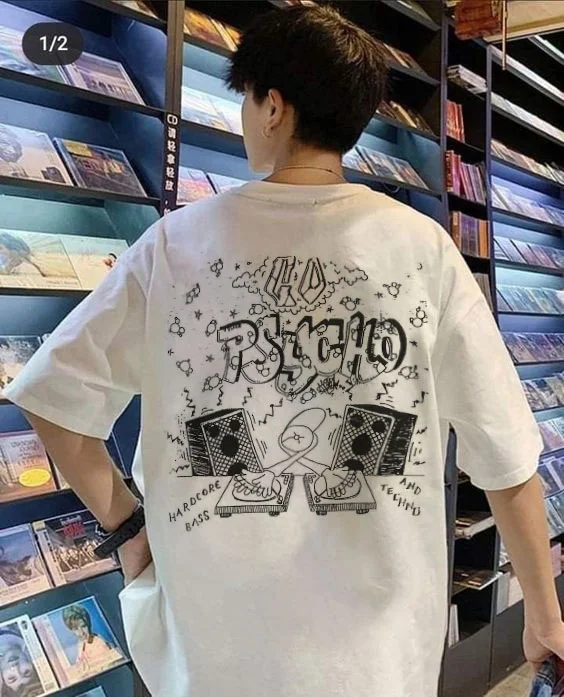 Psycho Dj Key Players Record Printing Casual Men's T-shirt
