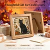Black Cat Glass Mosaic DIY Craft Kit &ndash; Framed Halloween Wall Art