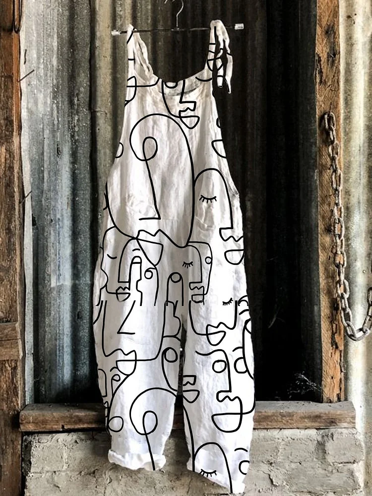Abstract Print Casual One-Pieces Jumpsuit