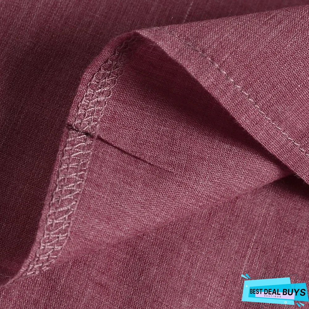 Plus Size Men Casual Shirt Long Sleeve Breathable Tops