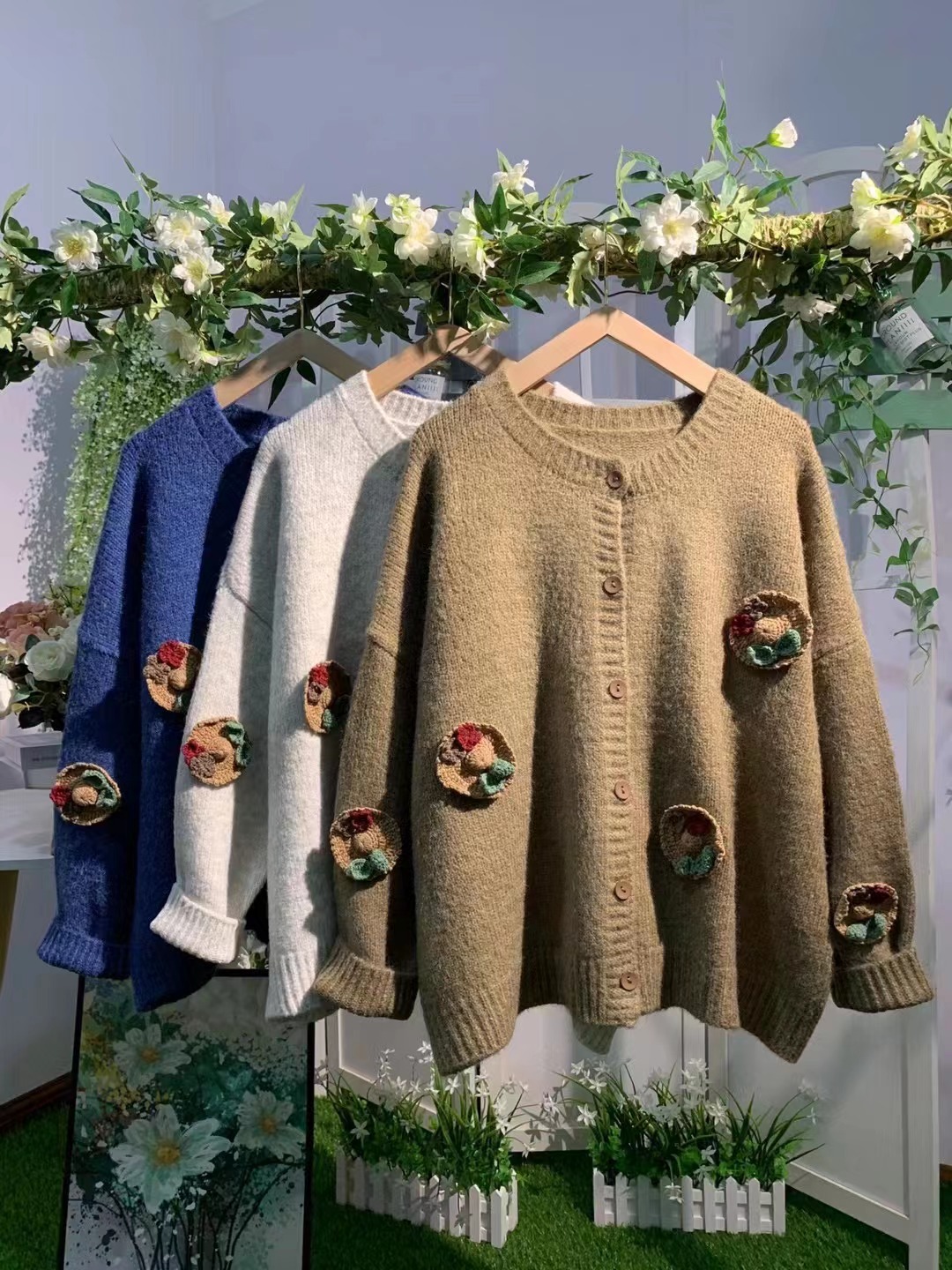 Chicfifth Sweater Women Winter Long Sleeve High Quality Autumn Vintage Top Knitted Cardigan