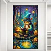 uk.everydayedeals (Limited Stock)Diamond Painting - Full Round - Pumpkin Lamp and Grandp(40*70cm)