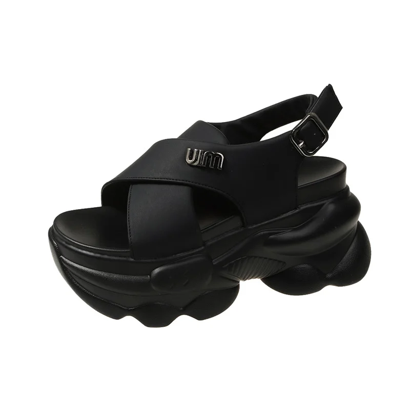 Tanguoant Tanguoant Dad Sandals Female 2023 Summer New Fashion Buckle Loose Platform Sandals Wear Roman Beach Shoes