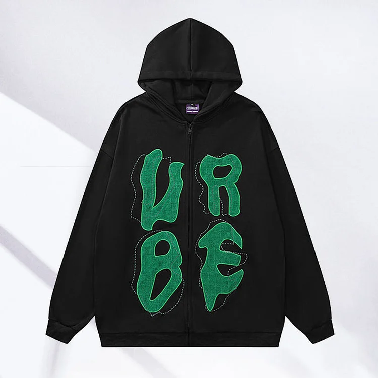 Letter Embroidered Hoodie | 168DEAL