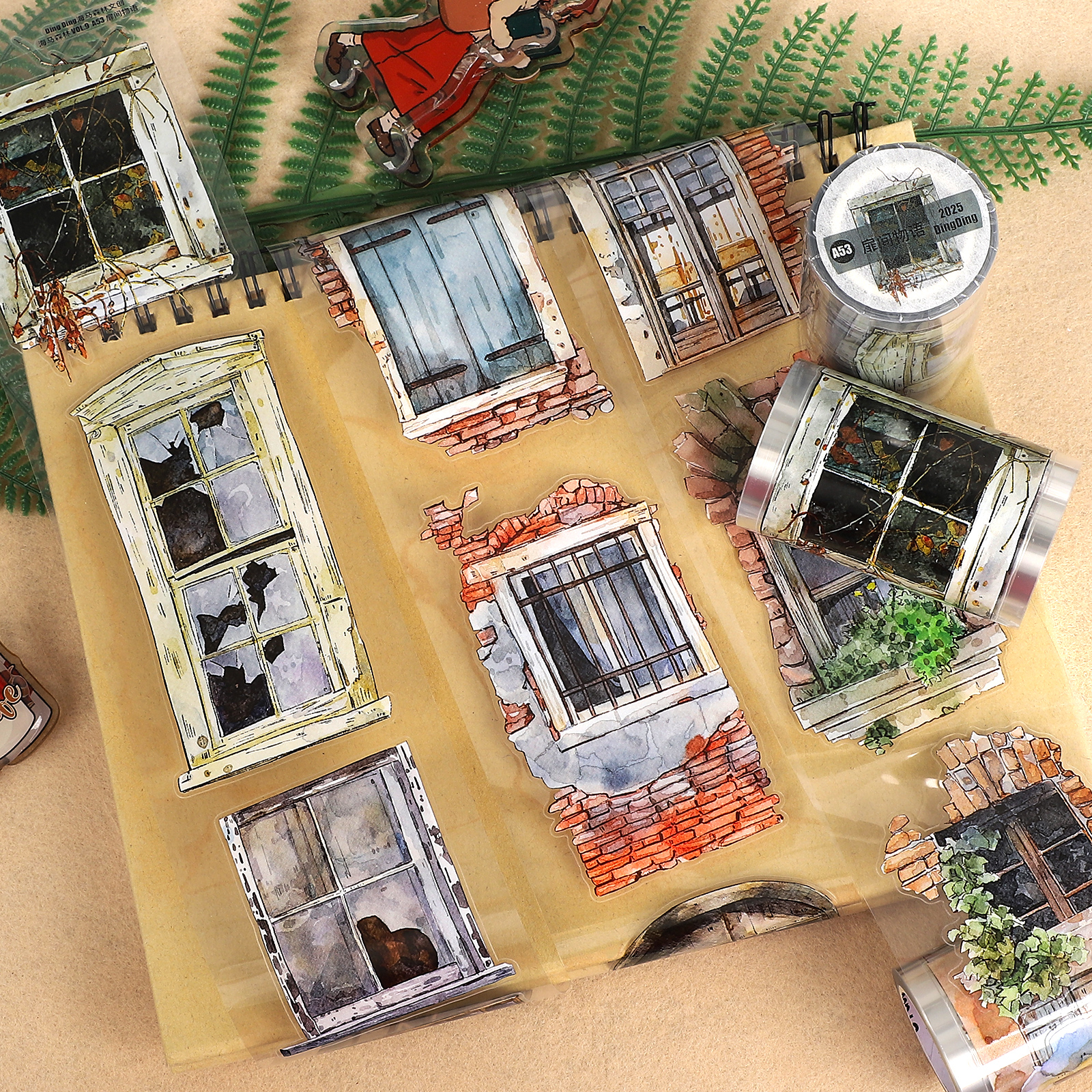 PET 테이프 - 65mm*5m 빈티지 창문