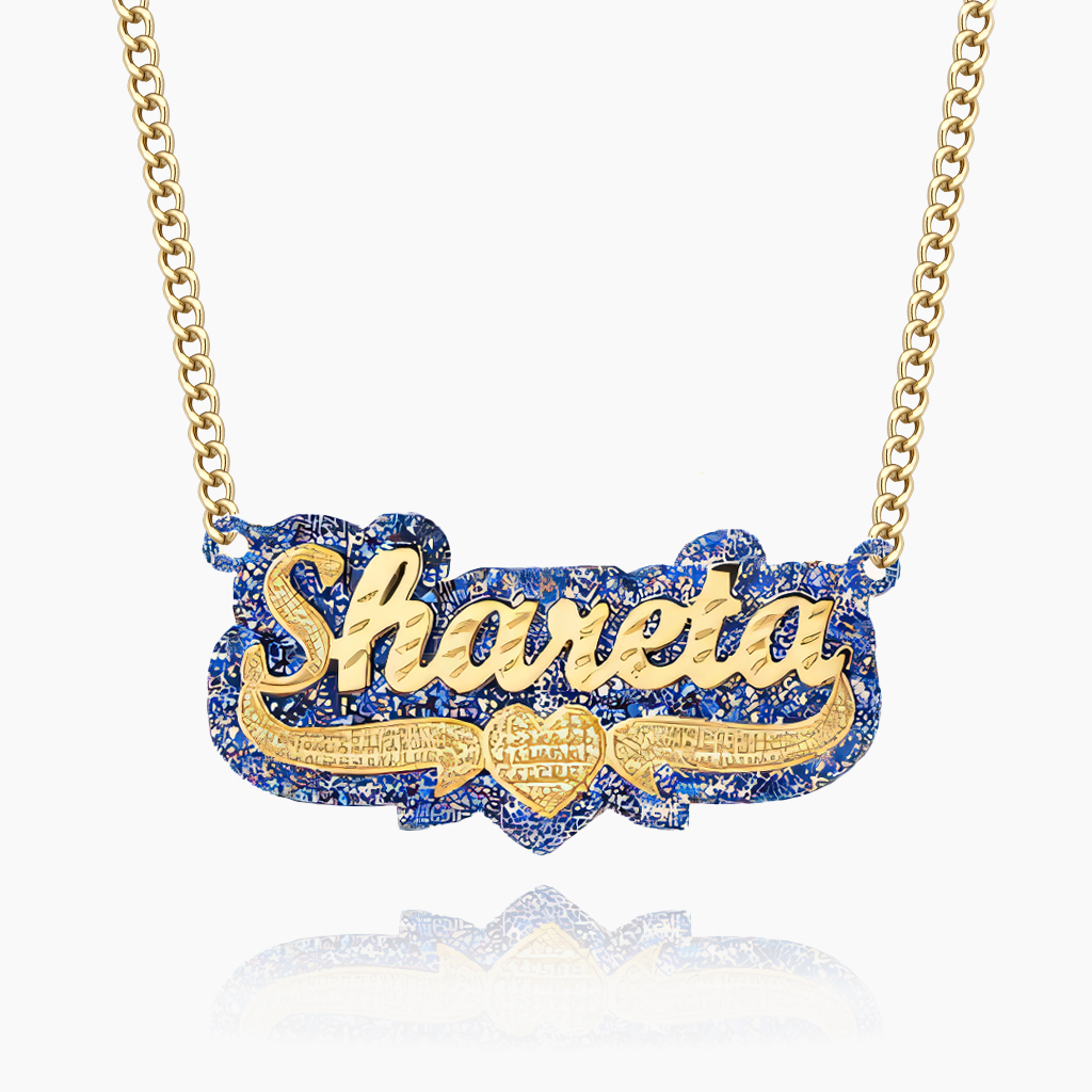 Custom Blue Acrylic Nameplate