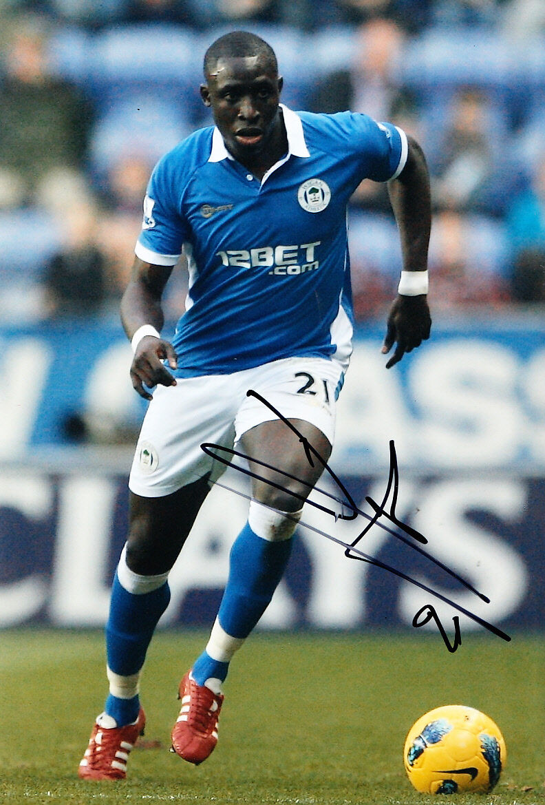 Wigan Athletic F.C Mohamed Diame Hand Signed 11/12 Photo Poster painting 12x8 4.