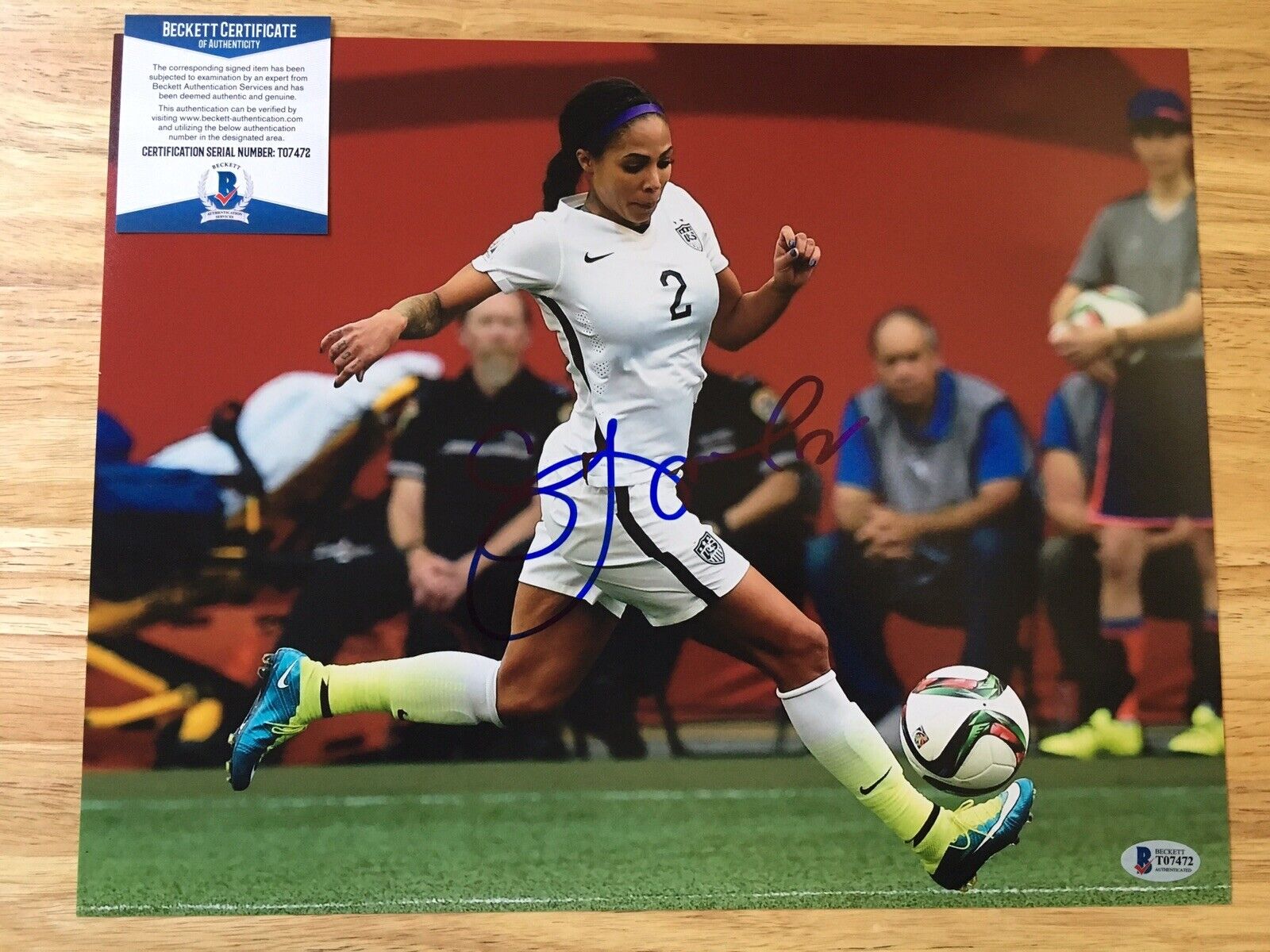 SYDNEY LEROUX SIGNED AUTOGRAPH TEAM USA WORLD CUP 11x14 Photo Poster painting & BECKETT BAS COA