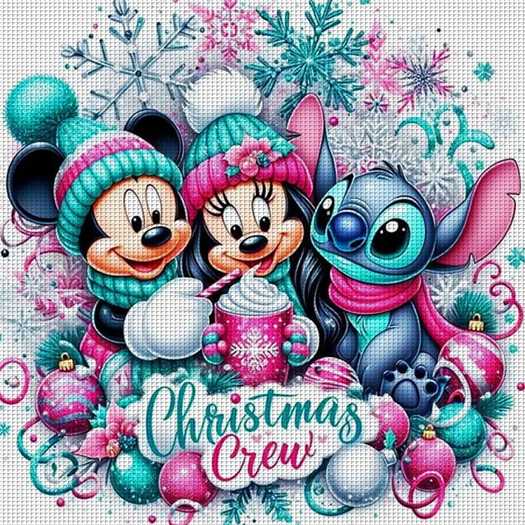 Mickey Mouse outlet Joy Christmas Cross Stitch Wall Hanging