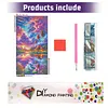 D&eacute;cor de coucher de soleil kit de peinture diamant&eacute;e 5d &agrave; perceuse compl&egrave;te faite maison 40x70cm