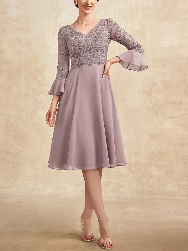 Vacation Shirt Collar Long Sleeve Floral Printed Midi Dress