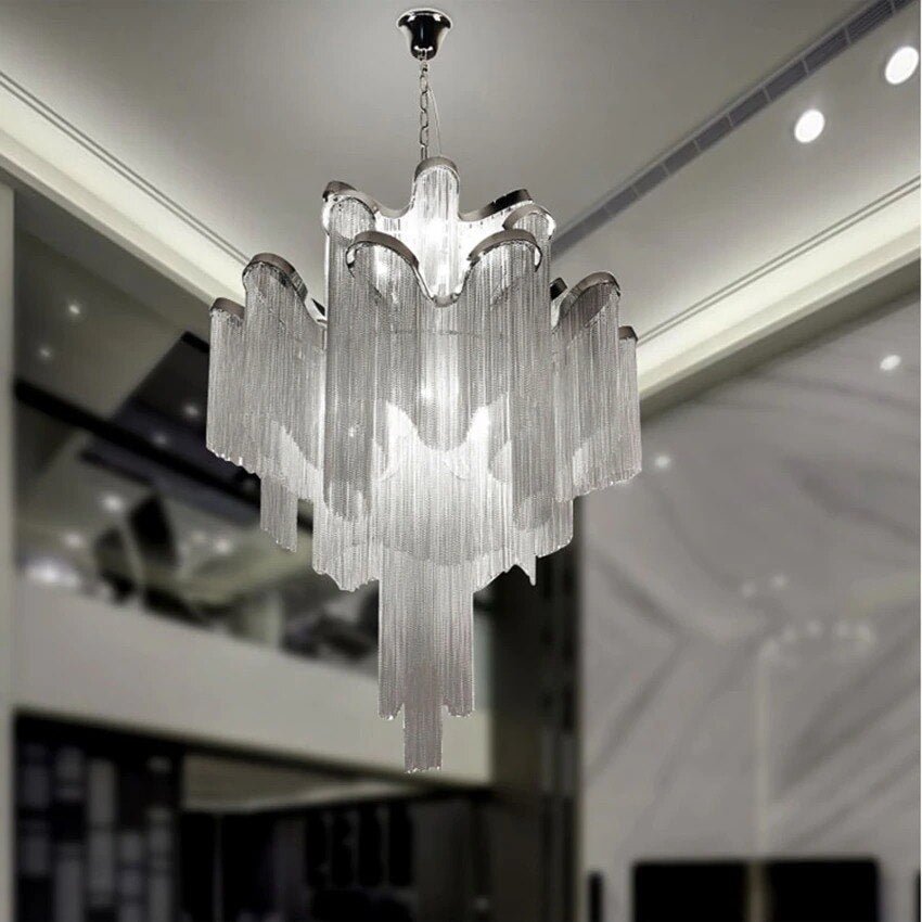 Nordic Loft Tassel Pendant Lights Lighting Luxury Fringe Decor Chain Hanging Lamp Home Decor Pendant Lamp Living Room Fixtures