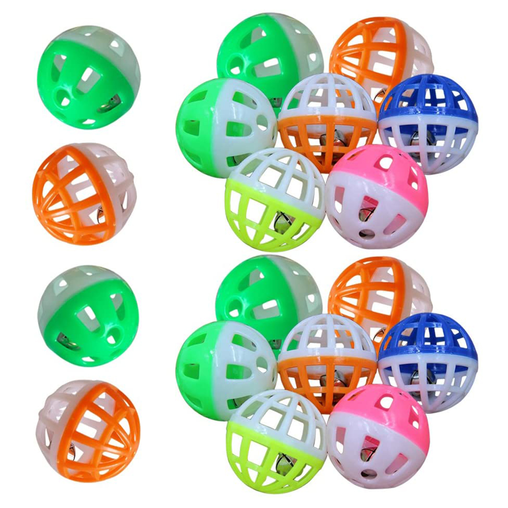 

18pcs 4cm Cat Ball Toys Plastic Sound Kitten Play Game Pet Supplies, 501 Original