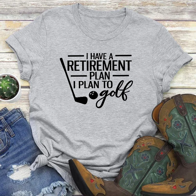 Womens Golf Retirement  T-shirt Tee -03322-Annaletters