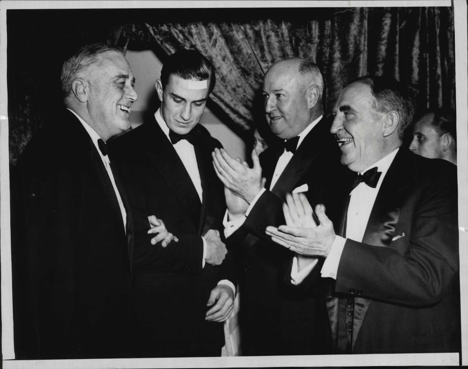 President Franklin Roosevelt His Son & Postmaster General 1940 Press Photo Poster painting