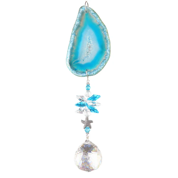Wind Chime Amber Crystal Diamond Catcher Hanging Ornaments Prisms Pendants gbfke