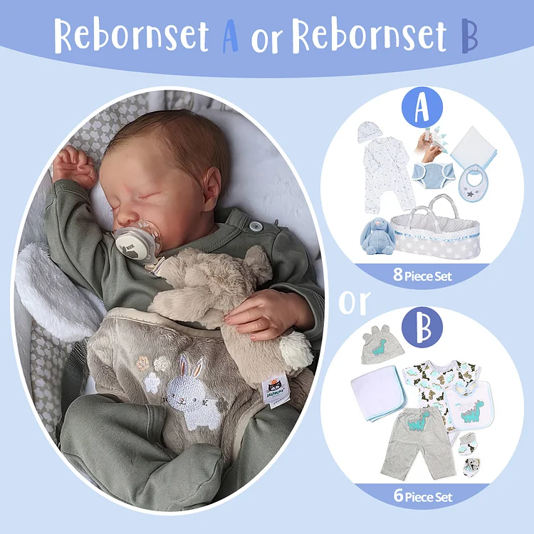 20" Real Lifelike Nateka Reborn Baby Dolls With Coos And ''Heartbeat ...