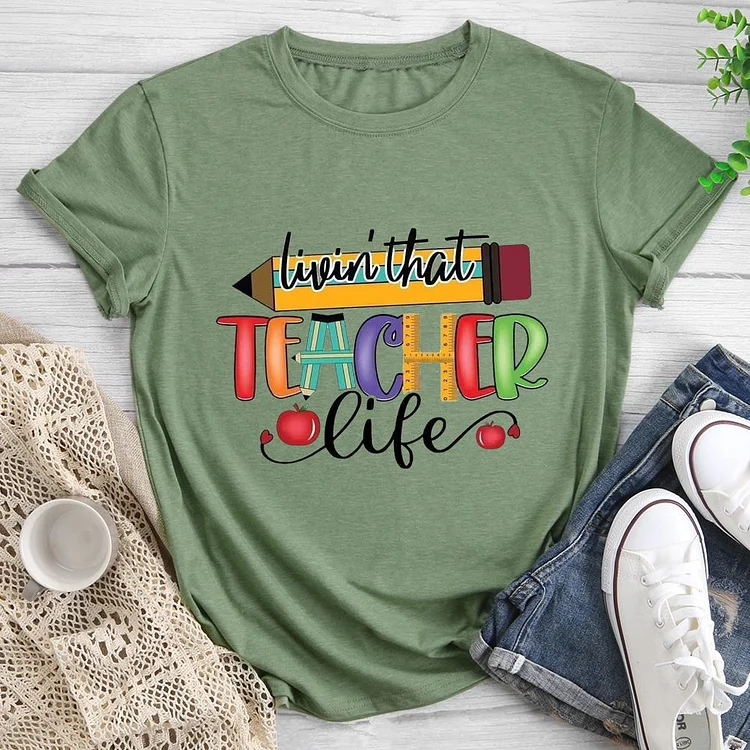 Teacher Round Neck T-shirt