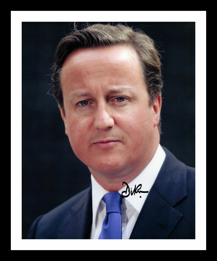 David Cameron Autographed Signed & Framed Photo Poster painting