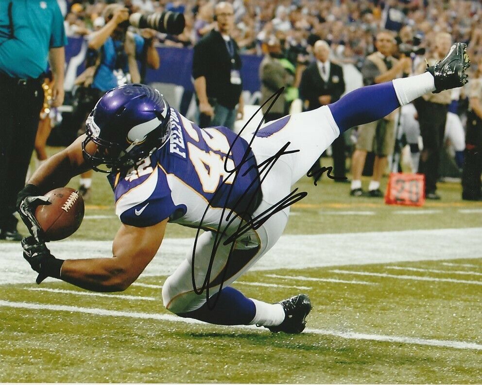 JEROME FELTON SIGNED MINNESOTA VIKINGS FOOTBALL 8x10 Photo Poster painting #2 NFL PROOF