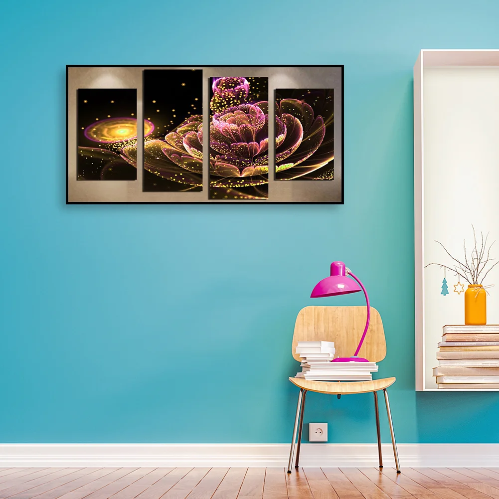 Diamond Painting - Full Round Drill - 5pcs Flower(80*40cm)