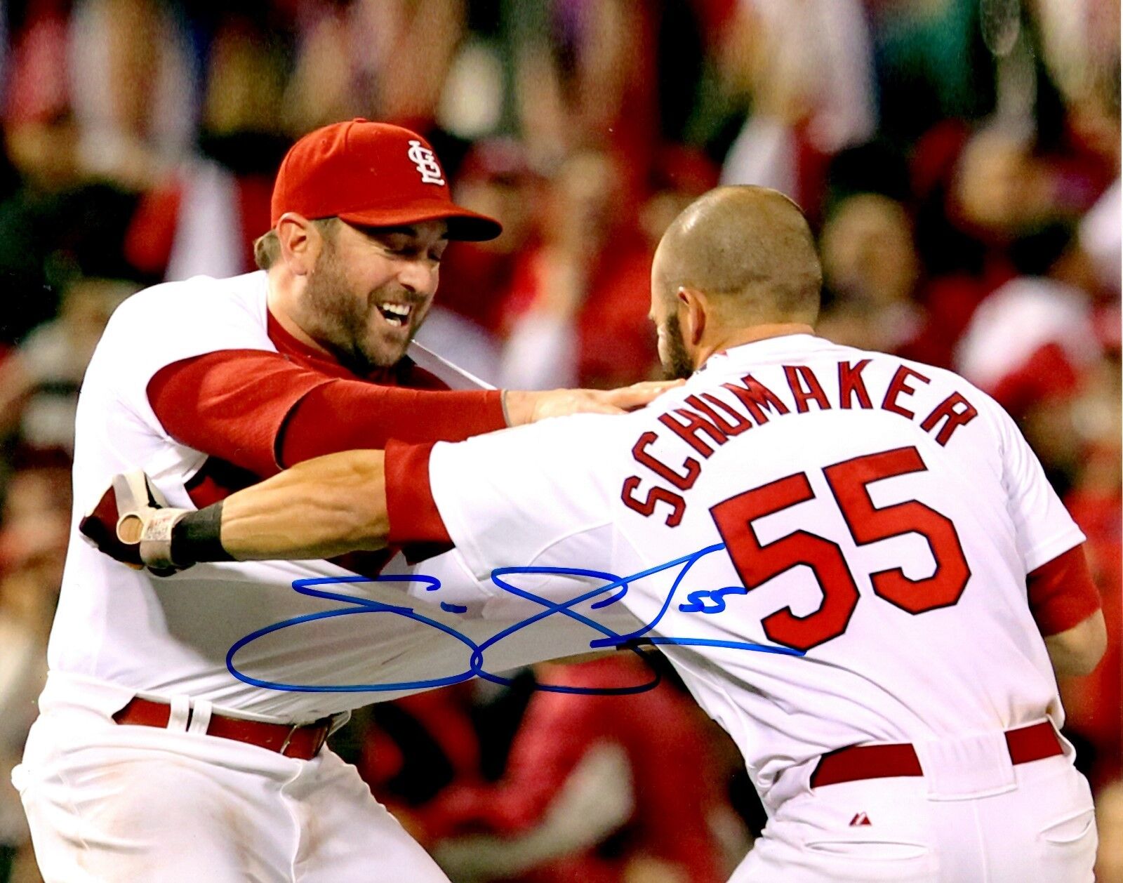 Signed 8x10 SKIP SCHUMAKER St Louis Cardinals Autographed Photo Poster painting - COA