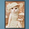 Diamond Painting-DIY Special Shaped Drill Pearl Painting Cat Lady(30x40cm)