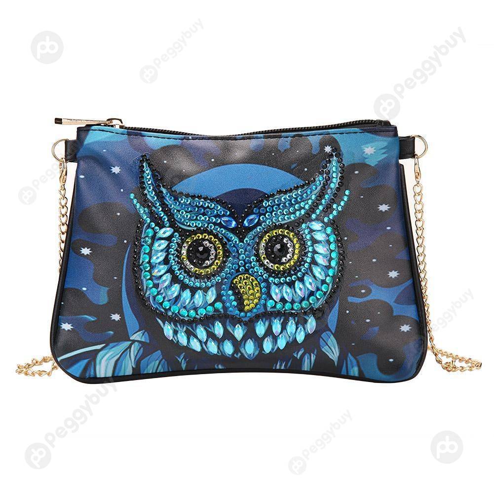 

Owl-DIY Creative Diamond Wristlet Bag, 501 Original