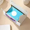 Purple Heart Rose Butterfly DIY PULeather Diamond Painting Tissue Box for Adults Beginners Large Size Diamond Art Paper Storage Holder for Living Room Bedroom Bathroom Table Decor