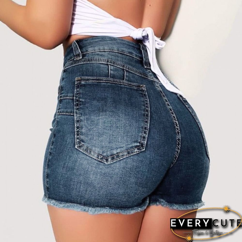 Summer Shorts Women Fashion Jeans Short New Denim High Waist Shorts Hot Shorts Washed Jeans Summer Short Pants 3XL