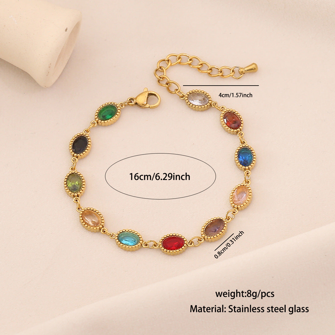 Spring Exotic Color Stainless Steel Bracelet Fashion Water Drop Jewelry B632