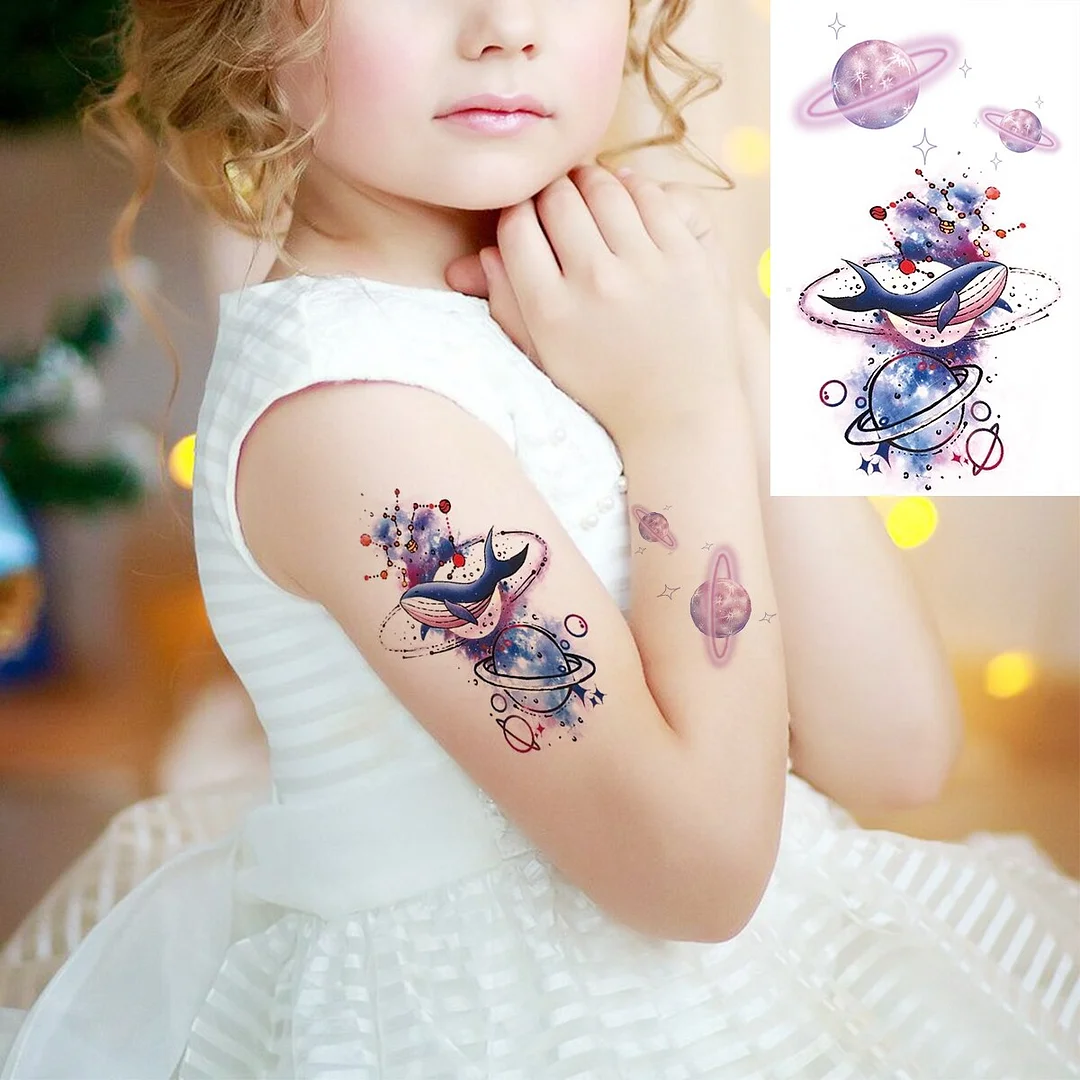 Sdrawing Moon Butterfly Flower Peony Bird Temporary Tattoos For Kids Women Lavender Fake Tattoo Body Art Decoration Tatoo Paper