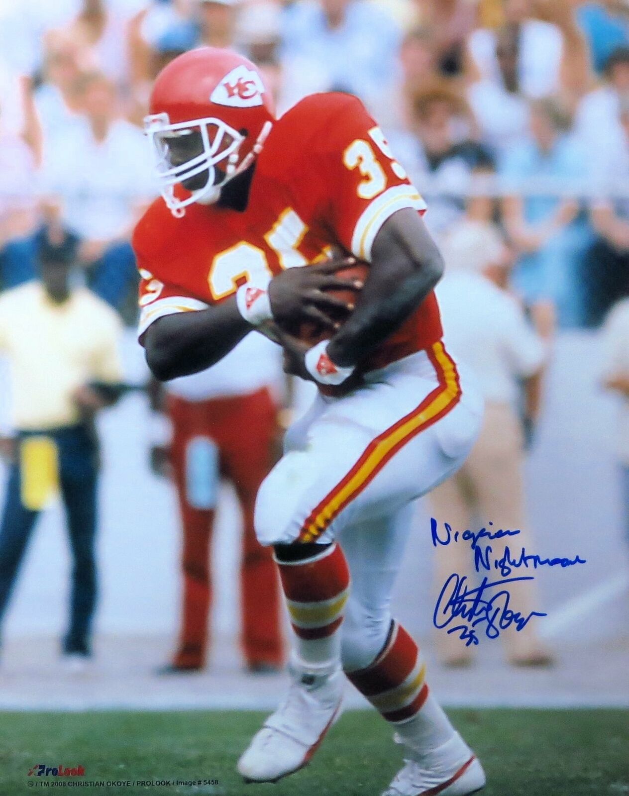 Christian Okoye Signed Autographed 16X20 Photo Poster painting Nigerian Nightmare